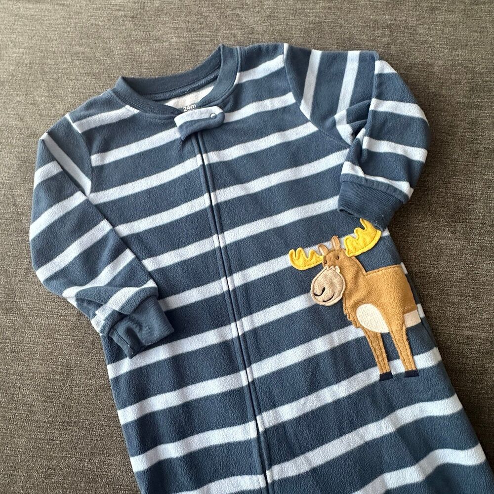 Carter fleece footed pajamas size 24 months